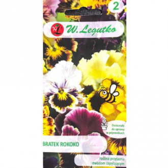 Árvácskák nagy virágokkal Rococo, színkeverék kép 6