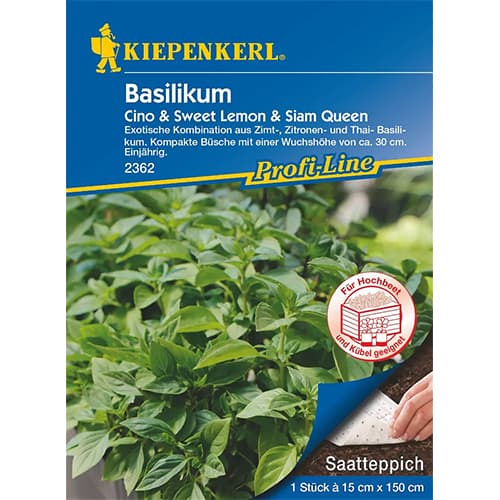 Bazsalikom Cino & Sweet Lemon & Siam Queen, magszalag termék fotó 1 Bazsalikom Cino & Sweet Lemon & Siam Queen, magszalag kép 1 termék 87766